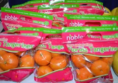Pouch bags with Florida Tangerines from Noble Citrus.